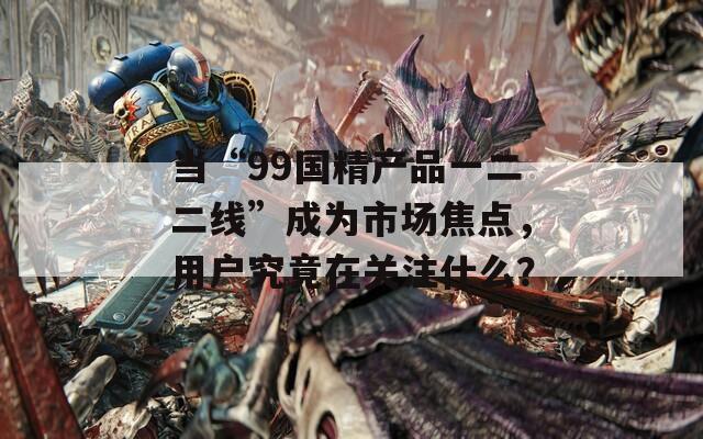 当“99国精产品一二二线”成为市场焦点，用户究竟在关注什么？