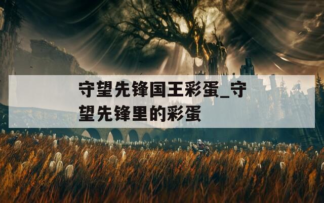 守望先锋国王彩蛋_守望先锋里的彩蛋
